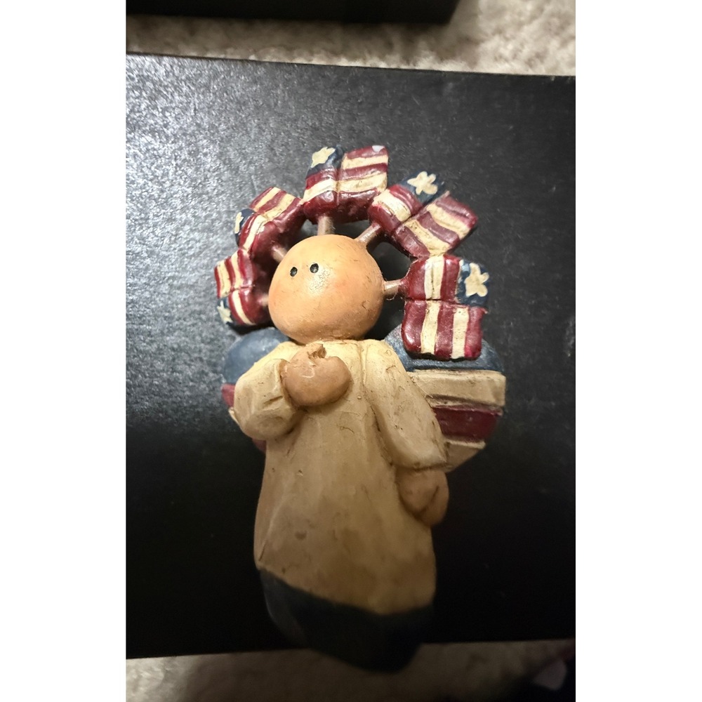 Handmade Patriotic Angel Brooch American Flag Gifts